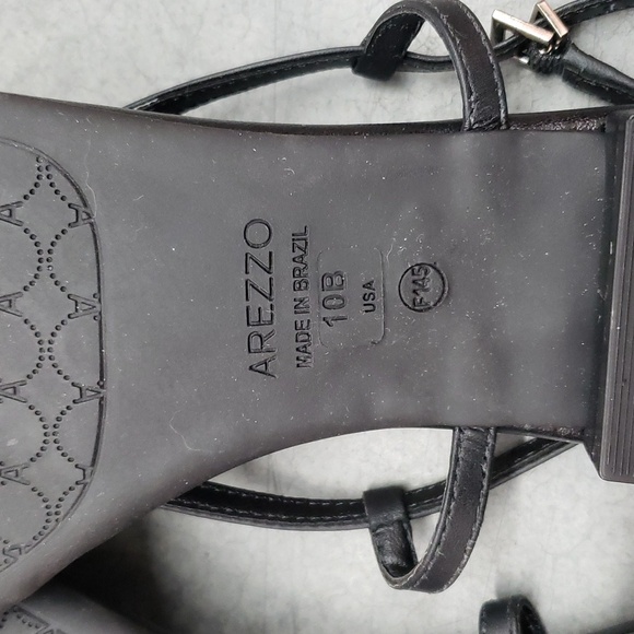 New Arezzo Black Sandals Made in Brazil Sz 10B - Picture 6 of 11